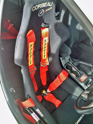 CORBEAU Pro RACE carbon full bucket seat & Sabelt 3inch 6points Seatbelt